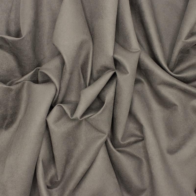 Suedine fabric - plain taupe