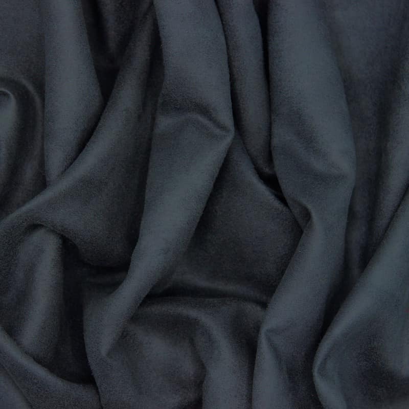 Suedine fabric - plain black