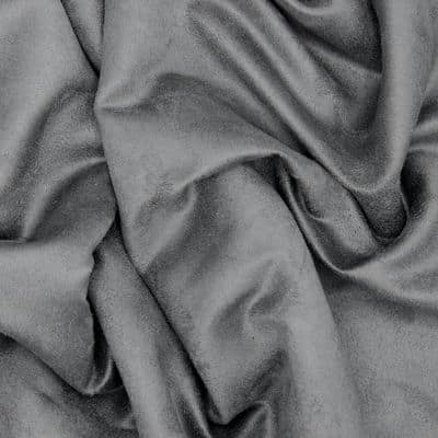 Suedine fabric - plain grey