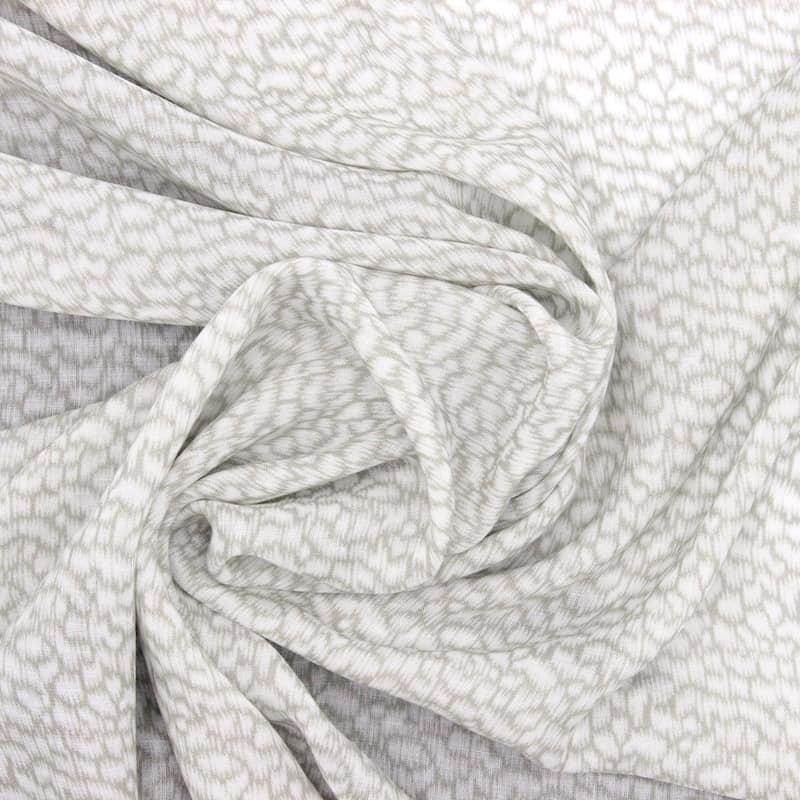 Printed fabric 100% viscose - grey 