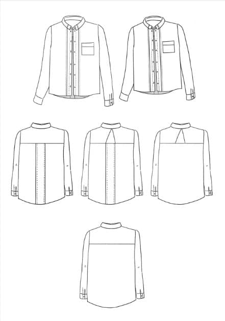 Vector Fashion Cad Tshirt Women Long Sleeved Blouse Sketch Vneck Women  Technical Drawing Stock Illustration - Download Image Now - iStock