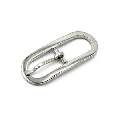 Metal buckle belt - silver