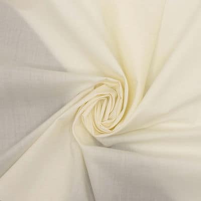 Tissu coton et polyester - blanc cassé