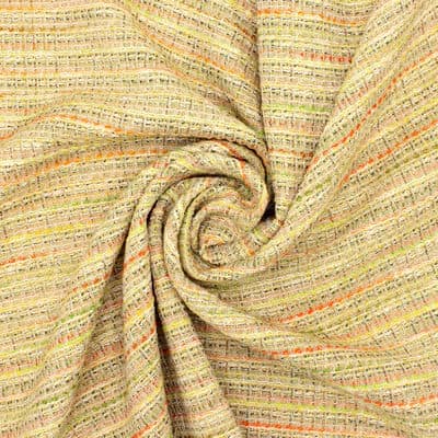 Striped jacquard cotton fabric - multicolored