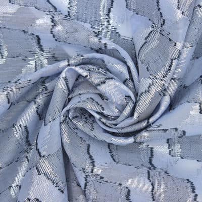 Jacquard veil with graphic print - blue 