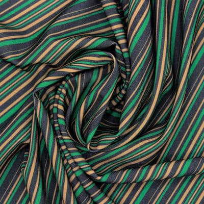 Striped crêpe fabric - multicolored