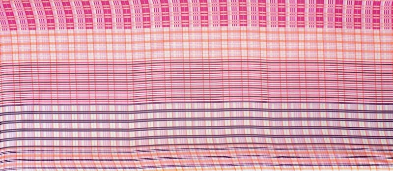 Checkered polyester veil - multicolored