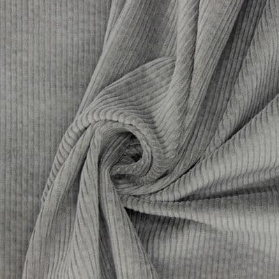 Tissu velours côtelé - gris