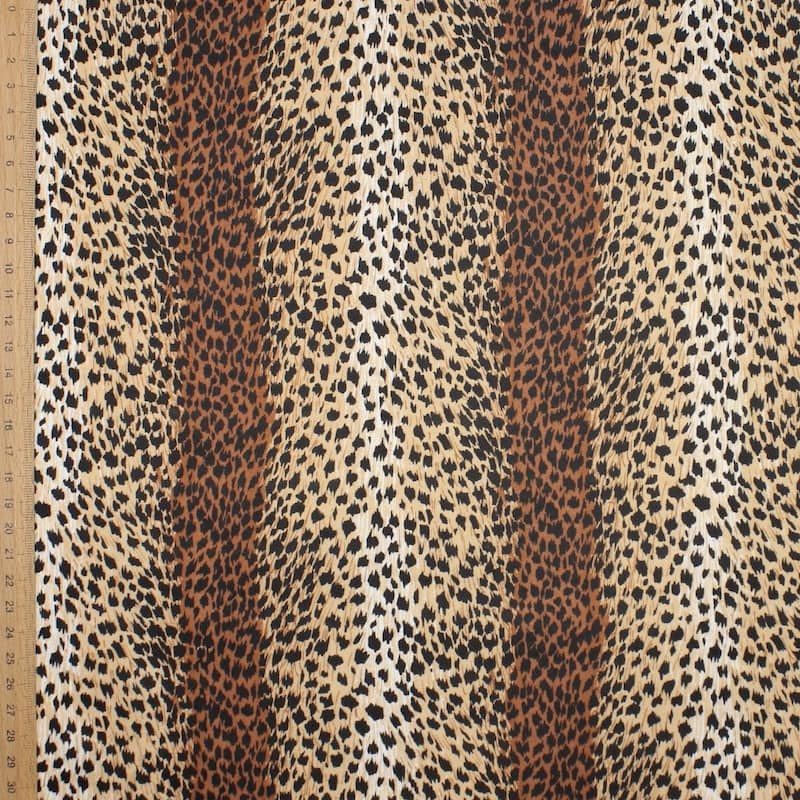 Polyester stof met luipaard print