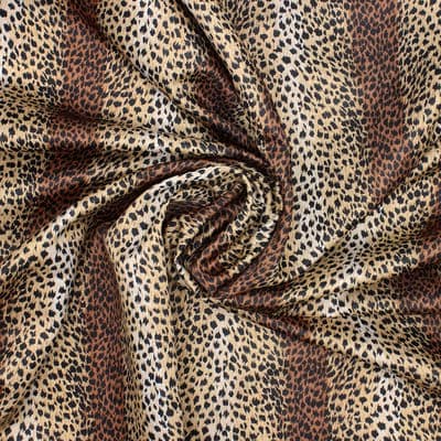 Polyester stof met luipaard print