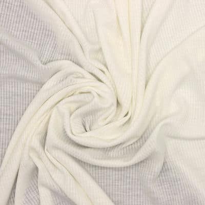 Knit fabric in viscose and cotton - white