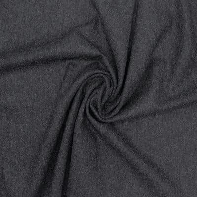Mottled fabric 100% wool - black 