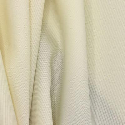 Thick twill fabric in silk and polyester - cream 