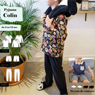 Patron pyjama Colin 2-12 ans