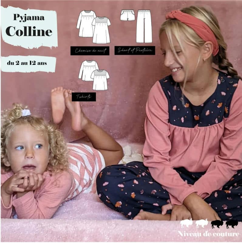Praten server Werkgever Patroon pyjama Colline 2-12 jaar