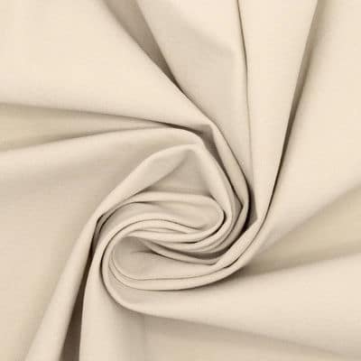Tissu bi stretch en viscose et coton - beige