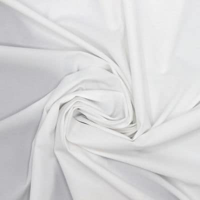 Tissu extensible uni - blanc