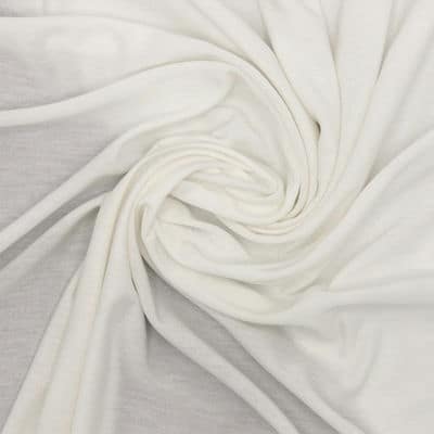Tissu type maille 100% coton - blanc