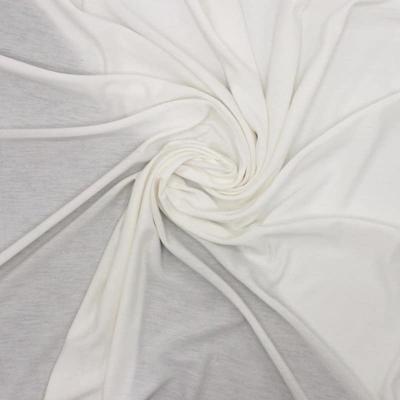 Tissu type maille 100% coton - blanc