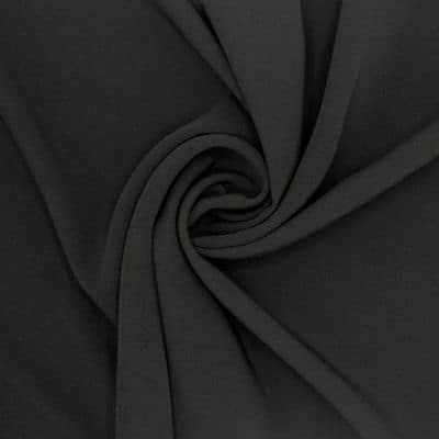 Zware effen stof 100% polyester - zwart 