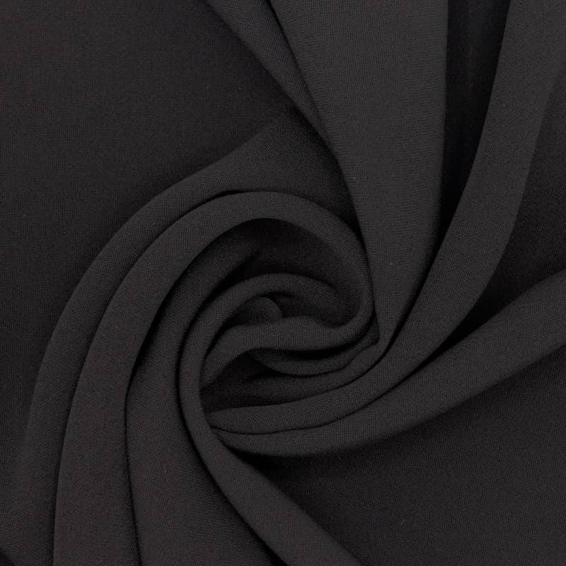 Zware effen stof 100% polyester - zwart 