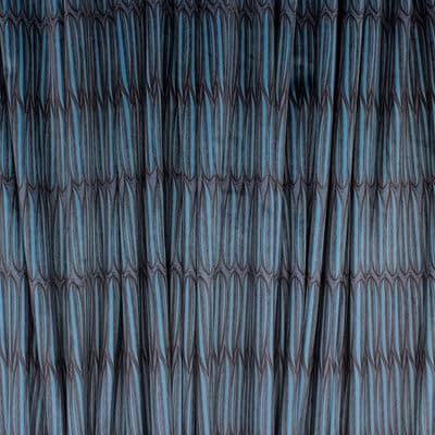 Velvet fabric with graphic print - azure blue 