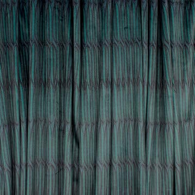 Velvet fabric with graphic print - teal 