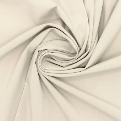 Tissu coton extensible uni - beige