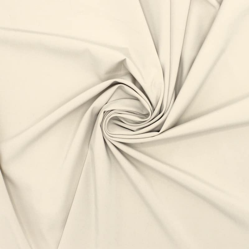 Tissu coton extensible uni - beige