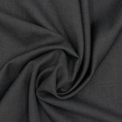 Tissu 100% laine froide - gris noir