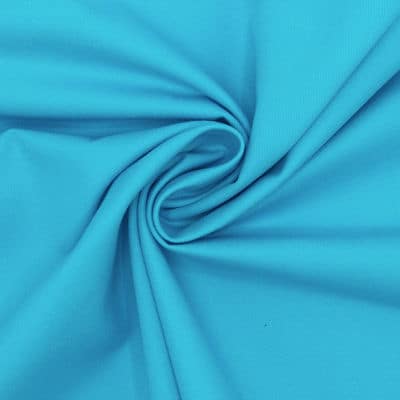 Plain cotton fabric with twill weave - turquoise