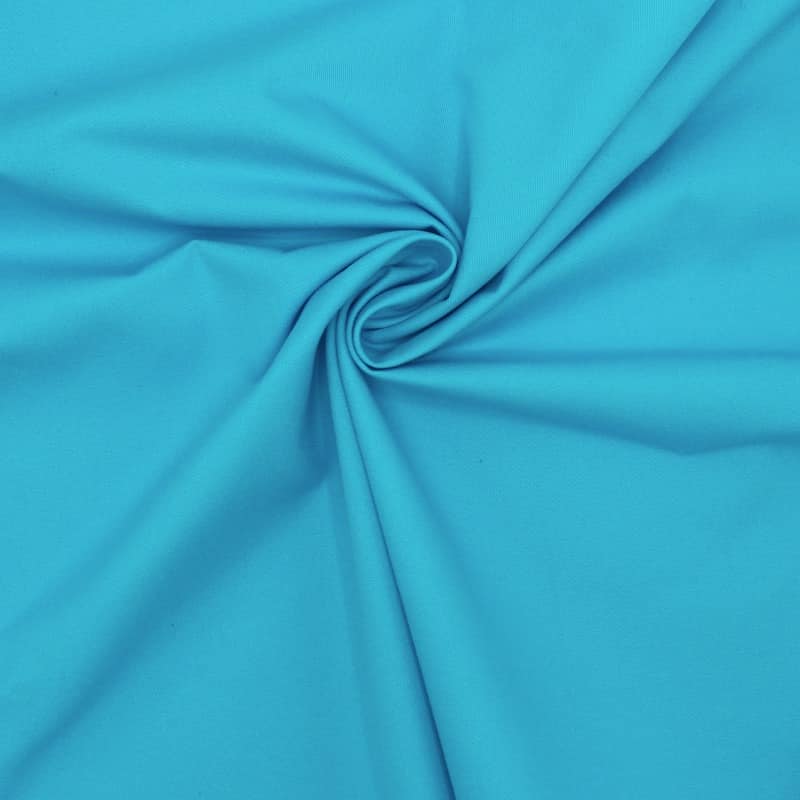 Tissu coton sergé un - turquoise