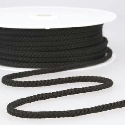 cordon tricoté noir