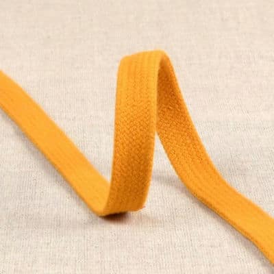 Flat tubular braid - mustard yellow