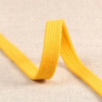 Flat tubular braid - yellow