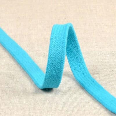 Tresse tubulaire plate - turquoise