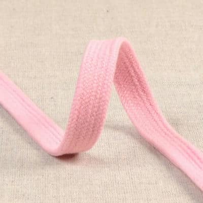 Flat tubular braid - pink