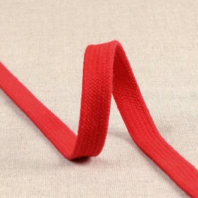 Flat tubular braid - red 