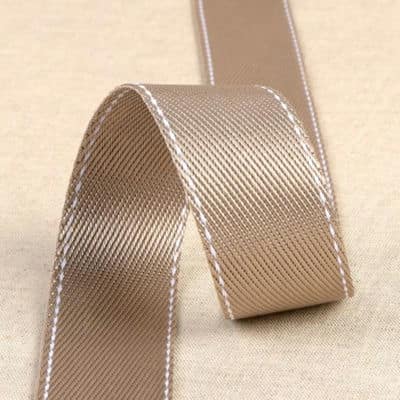 Strap with saddle stitch - taupe