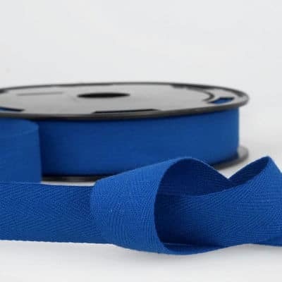 Cotton strap with twill weave - royal blue