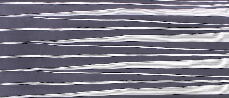 Striped viscose fabric - navy blue 