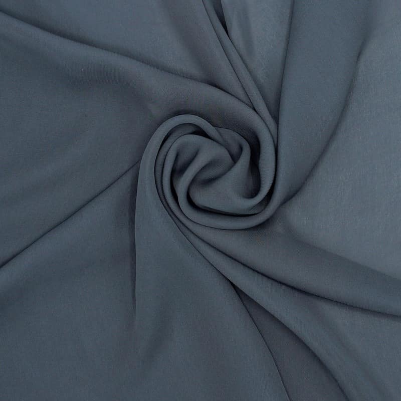 Plain polyester veil - petroleum blue 