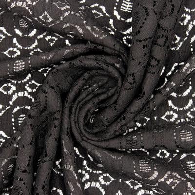 Cotton lace fabric - black