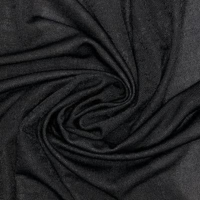 Tissu maille impression moirée - noir