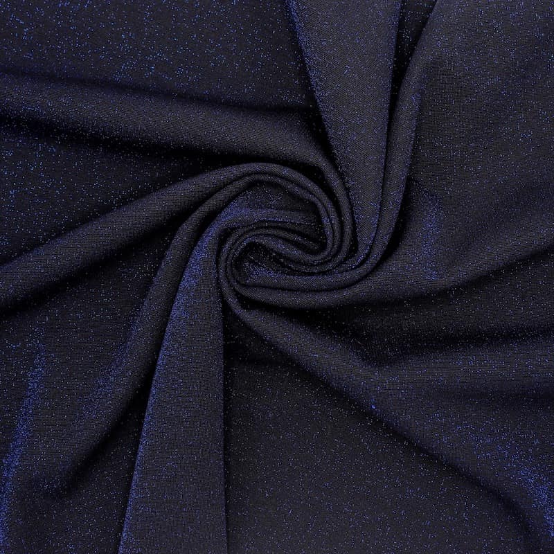 Milano stof met metallische draad - blauw