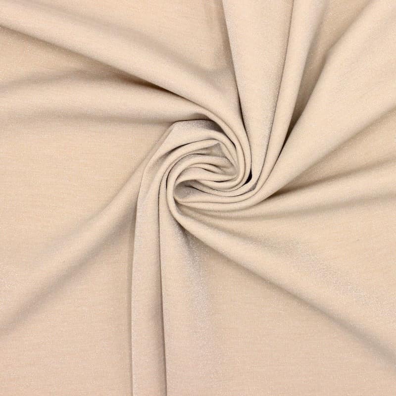 Milano fabric with silver thread - beige 