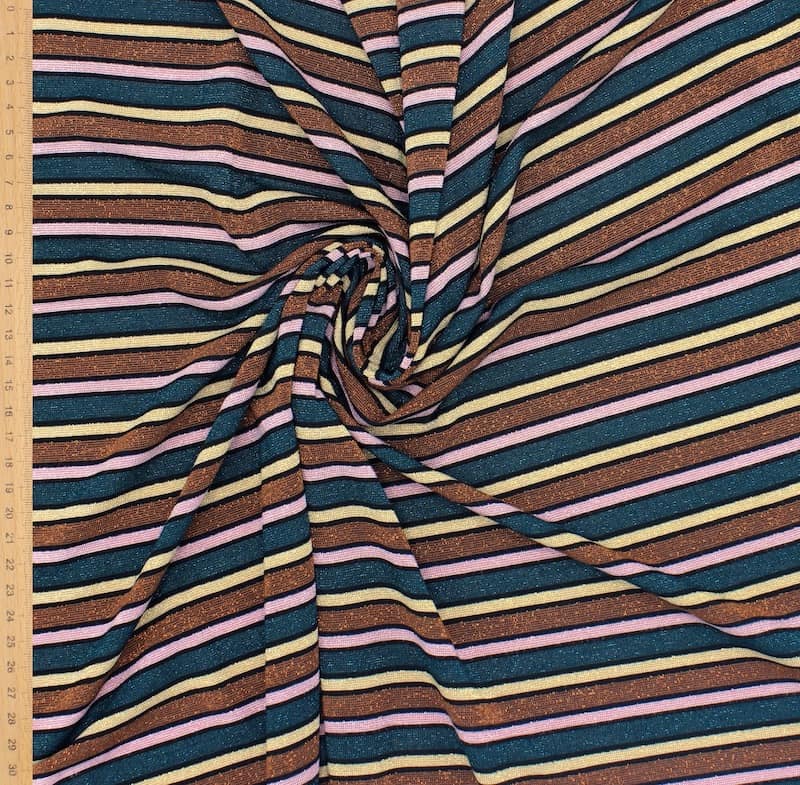Striped knit fabric - multicolored 