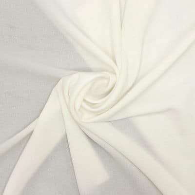 Tissu crêpe extensible uni - blanc