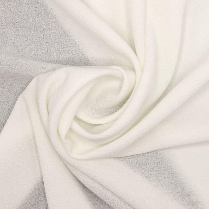 Crêpe extensible fabric - plain white