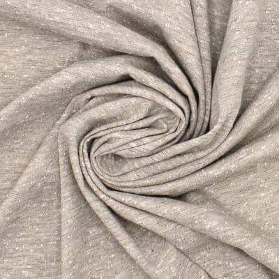 Marbled jersey fabric - beige 